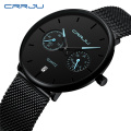 CRRJU 2162 Full Steel Casual Waterproof Watch For Man Sport Quartz Watch Men's Dress Calendar Watch Hot Sale